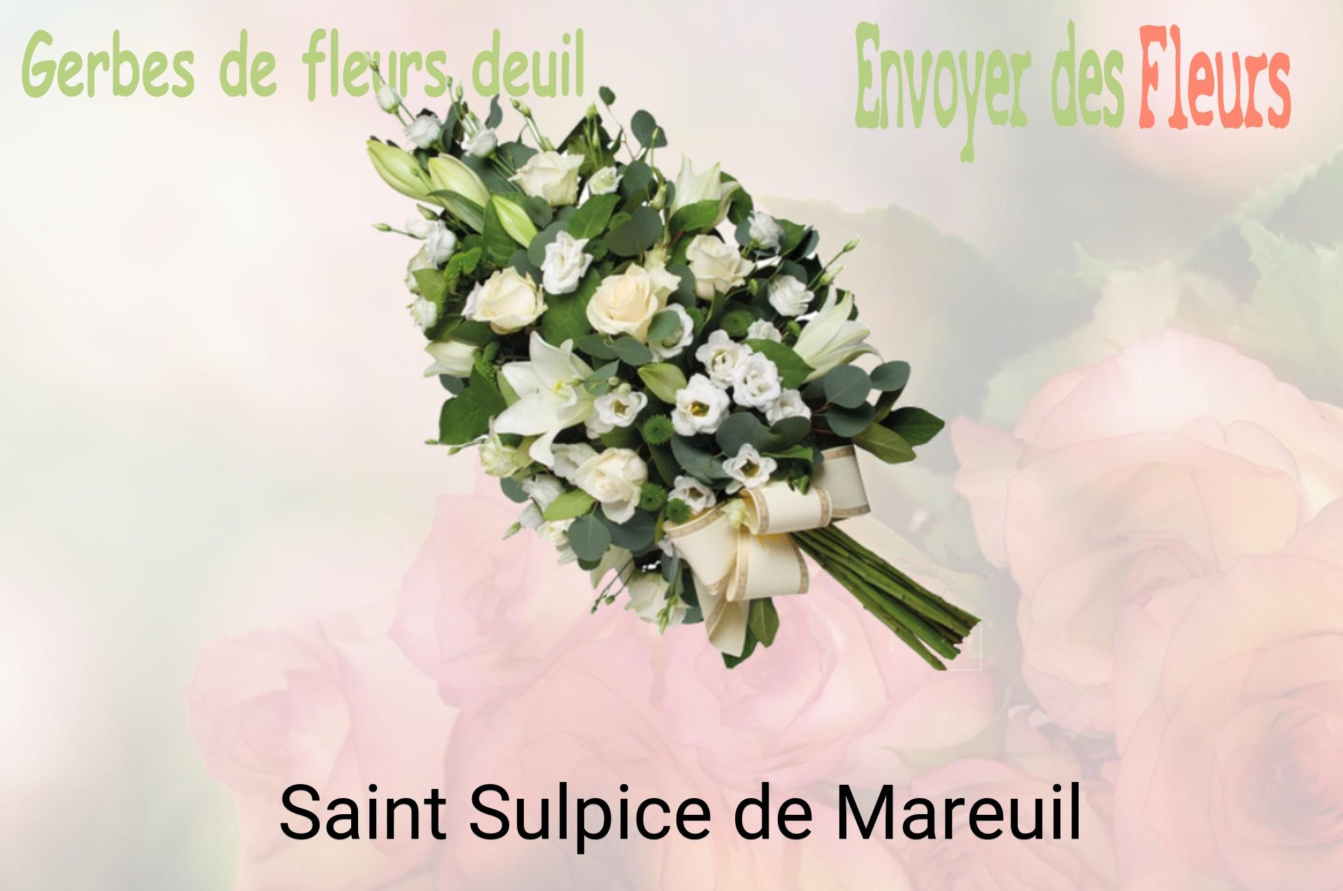 Gerbe de fleurs de deuil livrée à Saint-Sulpice-de-Mareuil